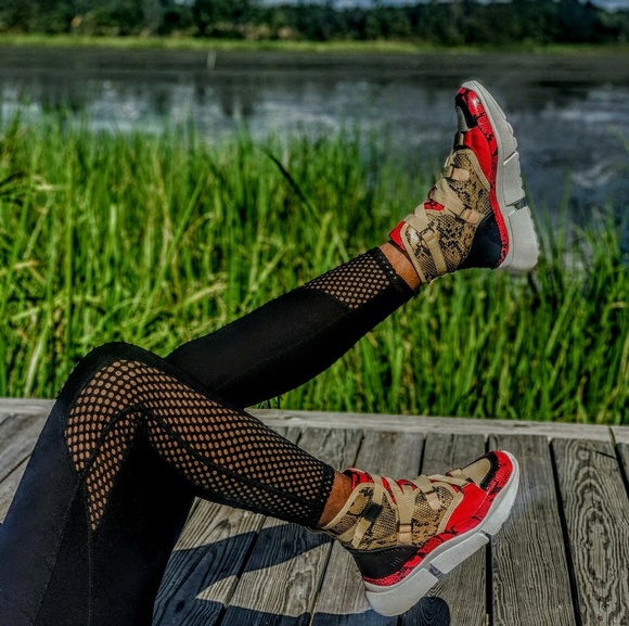 Cape Robbin Shoes Today Only Cape Robbin Red Snakeskin Sneakers